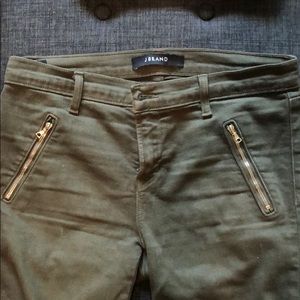 J brand cropped skinny pants with side zippers